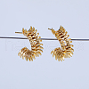 C-shaped with Crescent Brass Stud Earrings YY8600-1