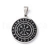 304 Stainless Steel Pendants STAS-G285-05AS-1