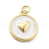 Ocean Theme Brass Enamel Pendants KK-Q029-01I-G-1