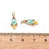 Brass Enamel Charms KK-L237-024G-01-3