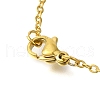 304 Stainless Steel Crystal Rhinestone Evil Eye Pendant Cable Chain Necklaces NJEW-Q002-03G-3