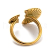 Ion Plating(IP) 304 Stainless Steel Cuff Rings for Women RJEW-E078-04G-3
