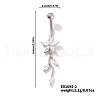 Shiny Brass Crystal Rhinestone Belly Button Rings CZ7821-2-1