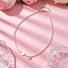 Brass Micro Pave Grade AAA Cubic Zirconia Letter Pendant Necklaces NJEW-JN04771-13-2