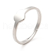 Non-Tarnish 201 Stainless Steel Heart Adjustable Ring for Women RJEW-F131-06P-1