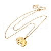 Elephant 304 Stainless Steel Pendant Necklaces NJEW-H059-06G-4