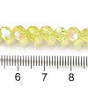 Electroplate Transparent Glass Beads Strands EGLA-A035-T6mm-L03-4