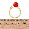 Brass Micro Pave Cubic Zirconia Open Cuff Rings for Women RJEW-U057-26G-01-5