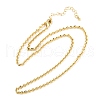 3MM Brass Cable Chain Necklaces NJEW-L356-03G-4