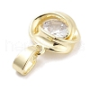 Brass Micro Pave Clear Cubic Zirconia Pendants ZIRC-L104-011G-2