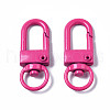 Spray Painted Eco-Friendly Alloy Swivel Snap Hooks Clasps PALLOY-T080-02H-NR-2