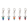 Mushroom Angel Glass Pearl & Lampwork Pendant Decorations HJEW-MZ00233-1