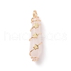 Natural Rose Quartz Pointed Pendants PALLOY-JF01703-02-1