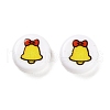 Christmas Theme Printed Opauqe Acrylic Beads OACR-R004-01C-2