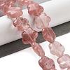 Cherry Quartz Glass Beads Strands G-F769-B01-01-2