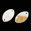 Natural Freshwater Shell Connector Charms SHEL-N026-214B-A01-1
