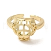 Brass Open Cuff Ring RJEW-Q778-41G-2