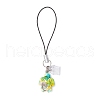 Dyed Synthetic Turquoise Turtle Charm Mobile Straps HJEW-JM03343-4