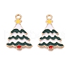 Christmas Theme Alloy Enamel Pendants ENAM-T020-10I-2