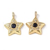 Brass Micro Pave Cubic Zirconia Pendants KK-E068-VF323-2