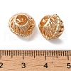 Rack Plating Alloy European Beads PALLOY-S189-01G-2