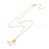 Brass Pendant Necklaces NJEW-D294-01G-2