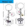 WEWAYSMILE 2 pcs Dog Keychain Car Keychain Pet Pendant Key-Ring Lovely Dog Key-ring Portable Metal Keychain Gift for Pet Lover Birthday Puppy Theme Party Supplies (Schnauzer) JX794A-2