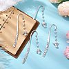 Shell Pearls Angel Pendant Bookmark AJEW-JK00347-1