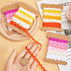 Gorgecraft 4 Cards 2 Styles  Polyester Wavy Fringe Trim Ribbon DIY-GF0009-48G-3