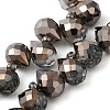 Electroplate Glass Beads Strands X-EGLA-D030-17G-1