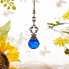 Gorgecraft Faceted Glass Round Big Pendant Decorations HJEW-GF0001-09B-4