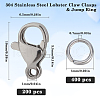 SOFPLATE 304 Stainless Steel Lobster Claw Clasps STAS-SP0001-74A-2