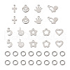  Jewelry 90Pcs 9 Style 304 Stainless Steel Charms STAS-PJ0001-41-10