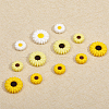 CHGCRAFT 18Pcs 6 Styles Daisy Silicone Beads SIL-CA0002-66-3