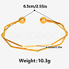 304 Stainless Steel Open Cuff Bangles XA5758-2-4