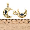 Brass Micro Pave Cubic Zirconia Pendants KK-S526-20G-B-4