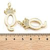 Brass Micro Pave Clear Cubic Zirconia Pendants KK-G498-01Q-02-3