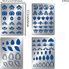 Fingerinspire 4Pcs 4 Style Mandela Element Custom 304 Stainless Steel Cutting Dies Stencils DIY-FG0002-11-2