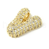 Rack Plating Brass Clear Cubic Zirconia Pendants KK-S378-01G-V-2