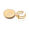 304 Stainless Steel Open Cuff Rings for Women RJEW-R010-03G-5