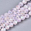 Electroplate Glass Beads Strands EGLA-T019-07B-1