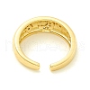Clear Cubic Zirconia Moon and Star Open Cuff Ring for Women ZIRC-P096-03G-3