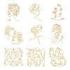 9Pcs 9 Styles Nickel Decoration Stickers DIY-WH0450-050-1