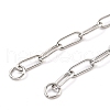 304 Stainless Steel Paperclip Chains Necklace Makings AJEW-P119-05P-2