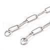 Tarnish Resistant 304 Stainless Steel Paperclip Chains Necklace Makings AJEW-P119-05P-2