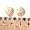 Brass Micro Pave Clear Cubic Zirconia Pendants KK-L221-001G-3