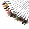 Mixed Natural Gemstone Dowsing Pendulum Big Pendants G-H285-02P-1