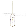 Alloy Cloud with Natural Amethyst Chips Beaded Hanging Pendant Decorations PW-WG24607-04-1