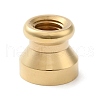 Golden Plated Round Shaped Wax Seal Brass Stamp Head STAM-K002-01G-03-2