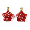 Lampwork Pendants GLAA-T023-06C-3